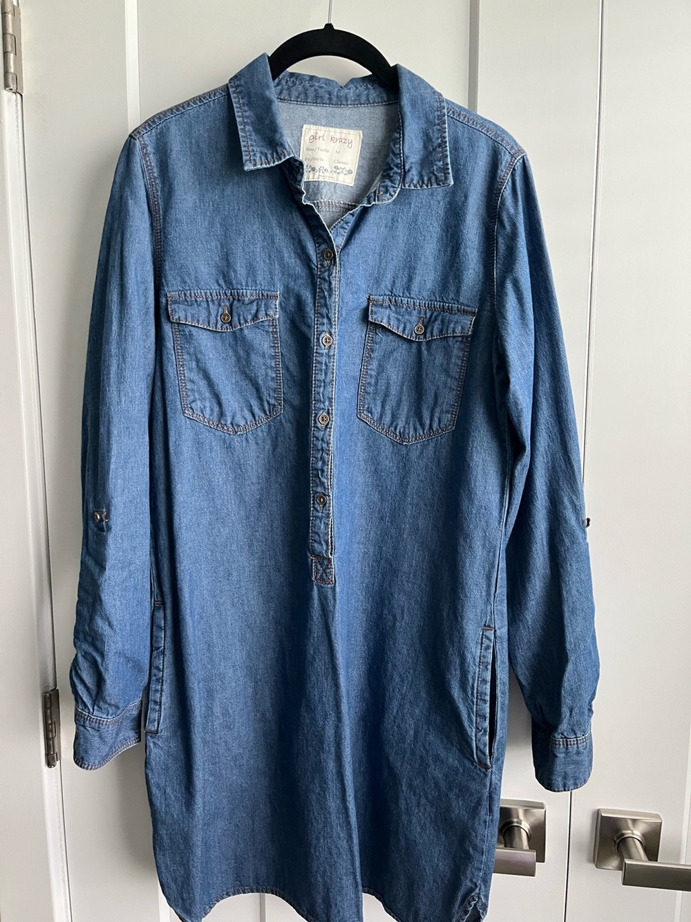 Girl Krazy Denim Dress Sz M